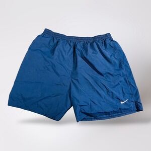 Vintage Nike Nylon Running Shorts‎ Blue Extra Large XL Mens Activewear